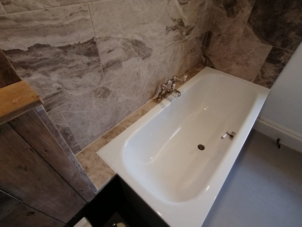 Brushed Stone Flooring Bath and Fulham