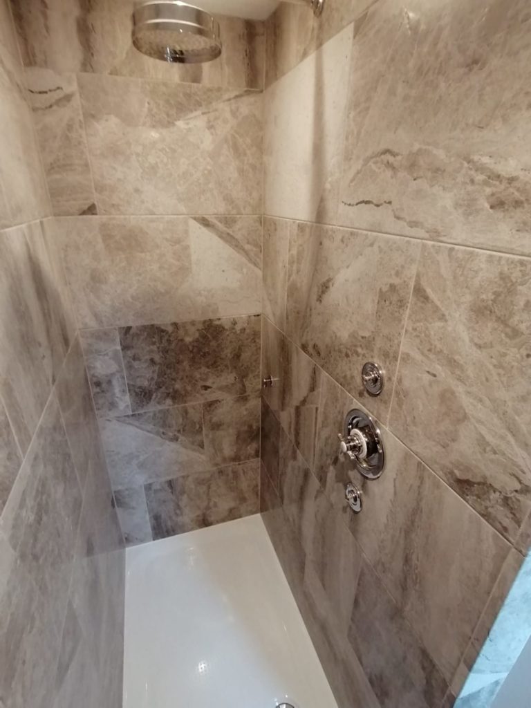 Brushed Stone Flooring Bath and Fulham